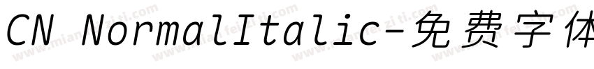 CN NormalItalic字体转换